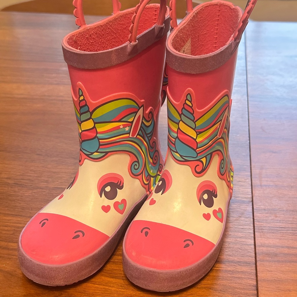 Colorful Unicorn Kids Rain Boots